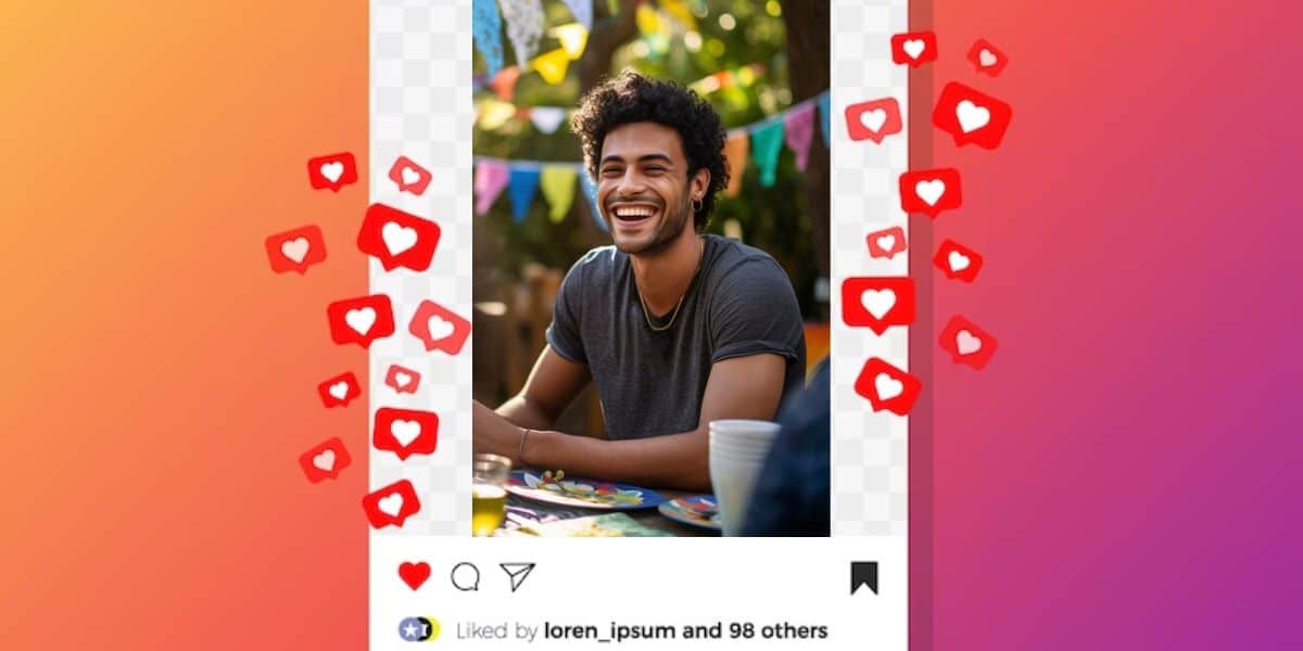 post de um jovem rapaz sorrindo no Instagram
