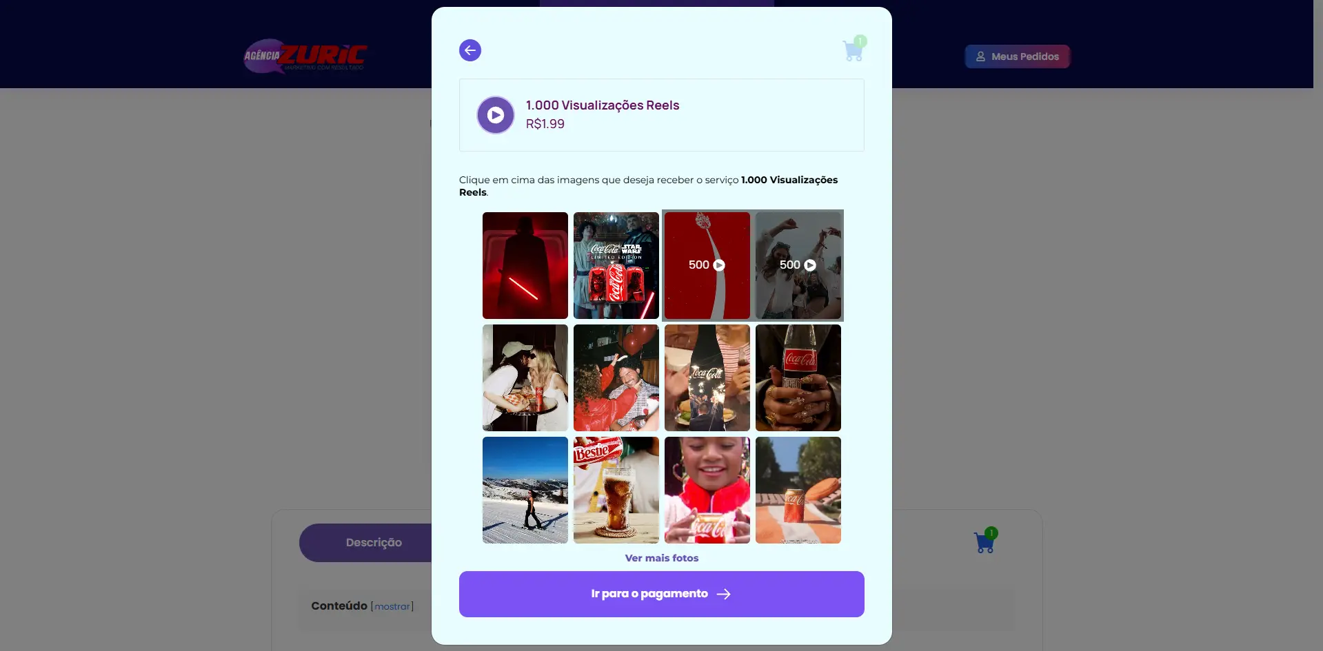Lista de posts do Instagram perfil @CocaCola