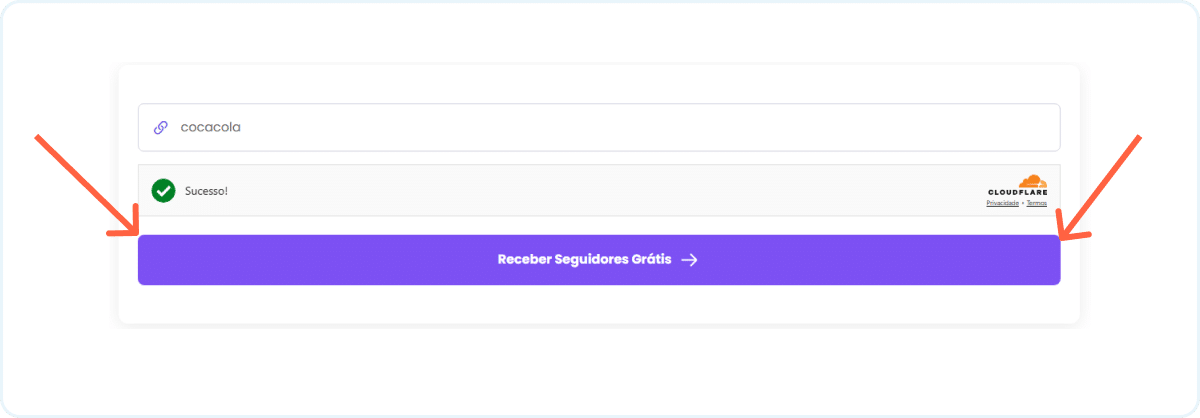 Botão receber seguidores